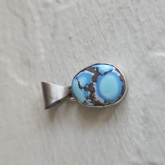 Stunning NWOT Native American Navajo Handmade Golden Hills Turquoise Pendant 🩵 - Picture 2 of 9